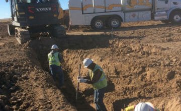 construction workers on a construction work site